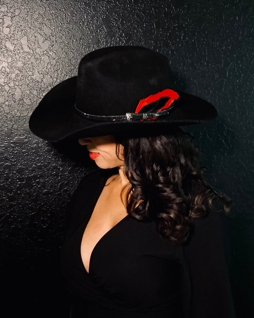 Rhinestone Hat Band - Black